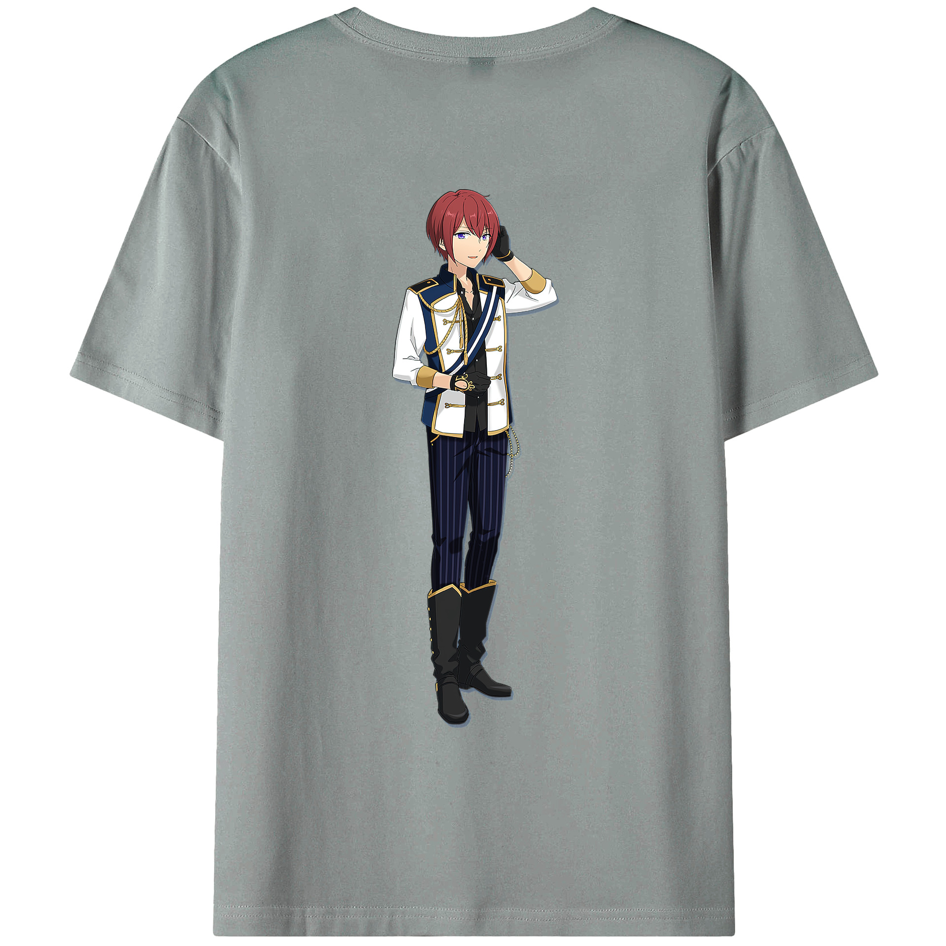 （画像用） あんさんぶるスターズ! Ensemble Stars 綿100％ メンズ半袖Tシャツ（バックプリント） 通気性